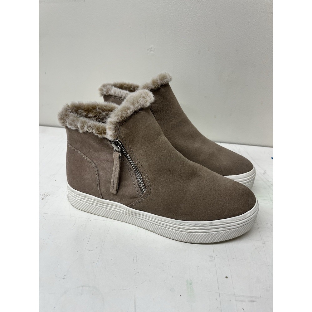 Dolce Vita Tea Platform Sneaker Fur Trim Tea New 7.5 7 1/2 Medium